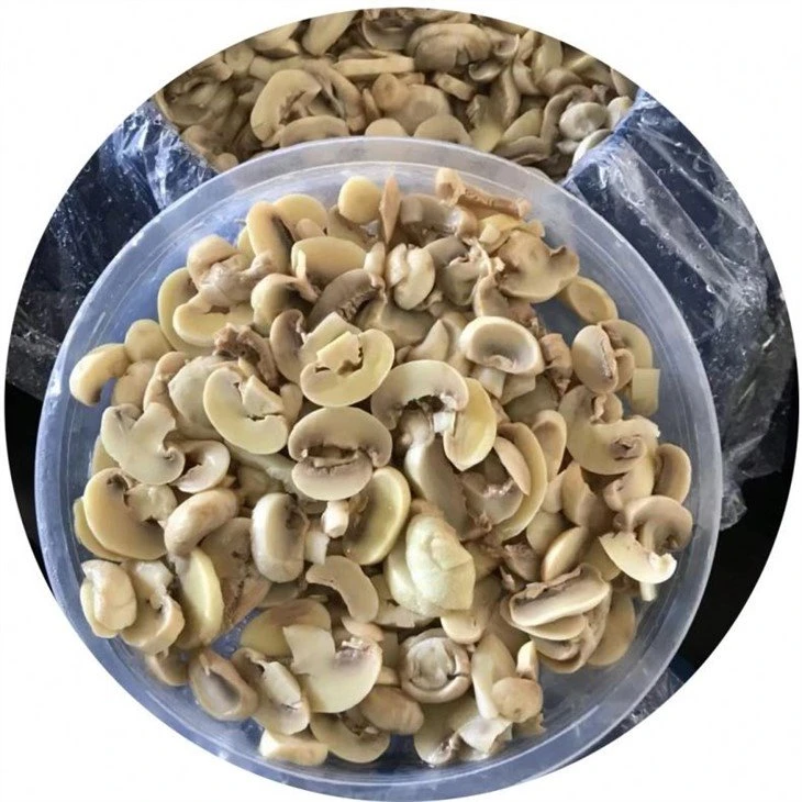 PNS white mushroom in brine in drums