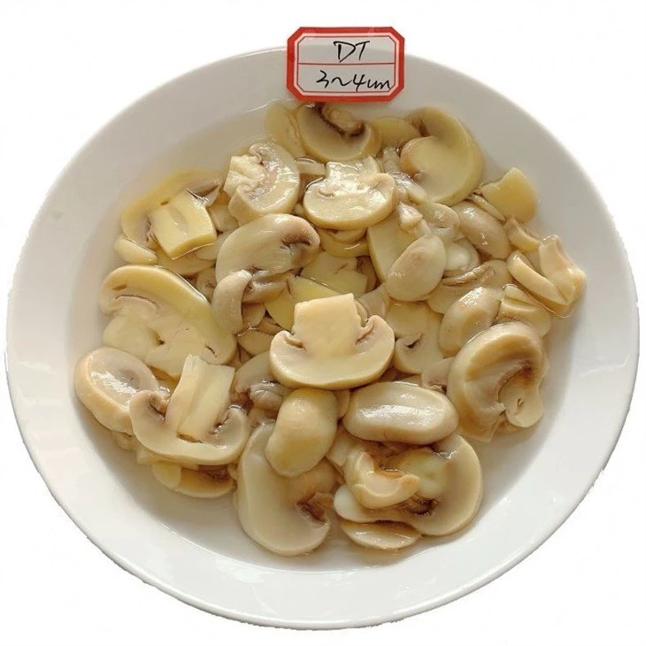 Wholesale sliced white champignon mushroom in brine in drums