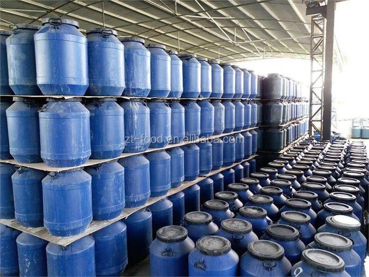 Factory white mushroom in drums