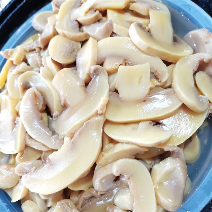 PNS sliced champignon mushroom in drums